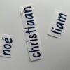Naamstickers unit 1/2