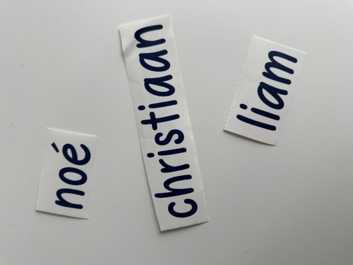 Naamstickers unit 1/2