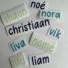 Naamstickers unit 1/2