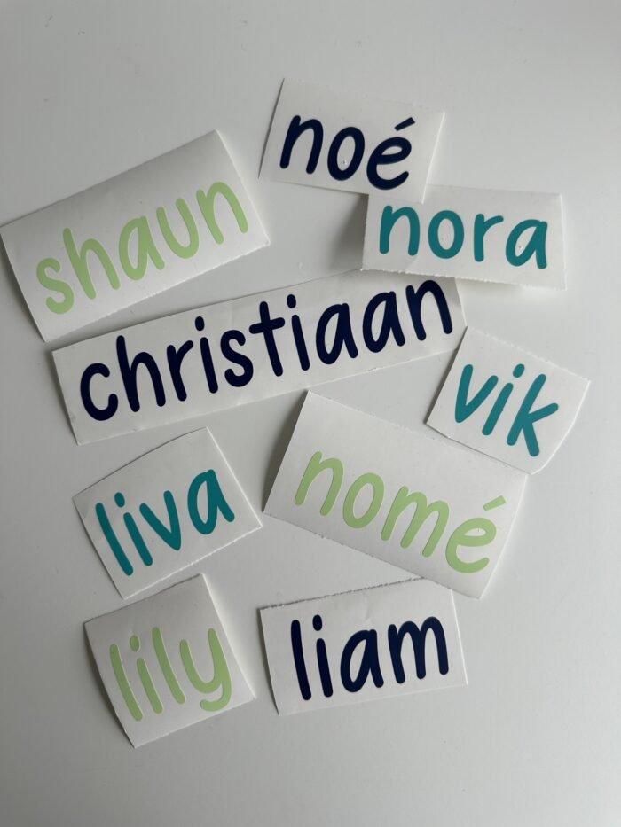 Naamstickers unit 1/2